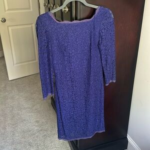 Adrianna Papell Royal Purple lace dress - size 2/4